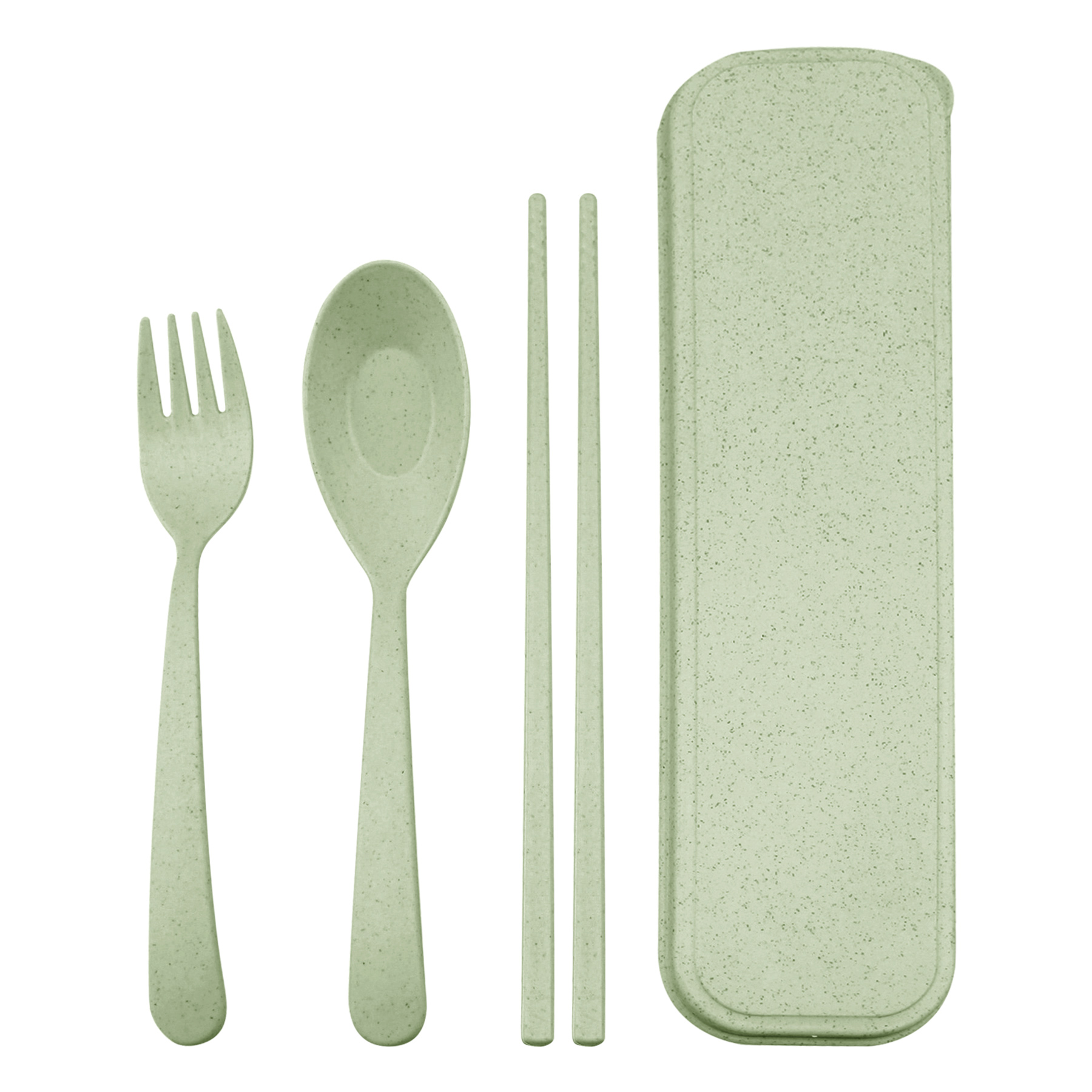 FlyFlyPromos - Portable Wheat Straw Tableware 3-Piece Set Image 9 - Promotional Product